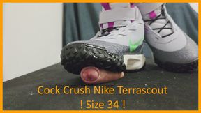 Crushing Cock with Nike Hiking Boots in Size 34EU - CBT Crushing Shoejob with LittleShoes | 035B