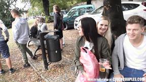 ”Public Foursome On The Czech Streets”