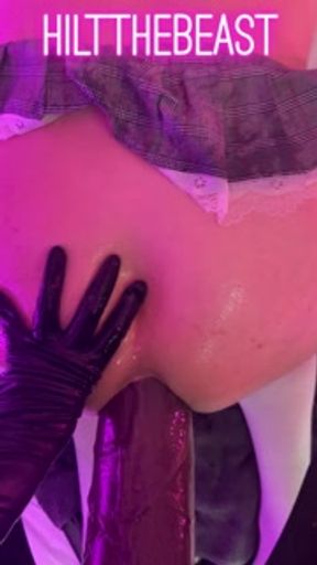 Cute Femboy Whimpers as my Extreme Hentai Sized Cock Stretches his Insides ! Clip