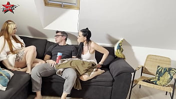 Horny Sluts Anja Amelia &amp_ Texas Patti Jump On Denis Marti&#039_s Big Cock!