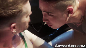 Rosebuds licking & hardcore ass fucking fisting on the stage by beautiful Axel Abysse