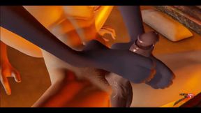 Boruto Hentai - Sarada Footjob to a Big Dick - Asian Japanese Manga Anime Hentai 3D Porn