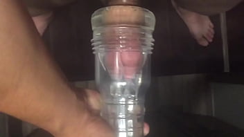 cuming in my clear flesh light