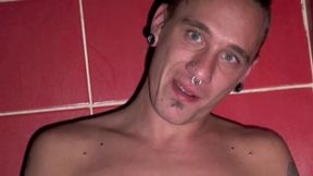 two scally boy tatoo fuck in cruising with sneaker and piss at the end