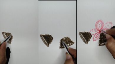 Sketching Christmas bells the hot artist love strokes
