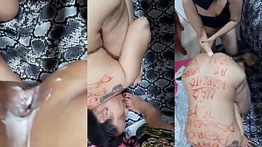 Mais orgia entre putas. A loira socando a mão no rabo da amiga até ela gozar, enquanto a outra vadia era fodida sem dó