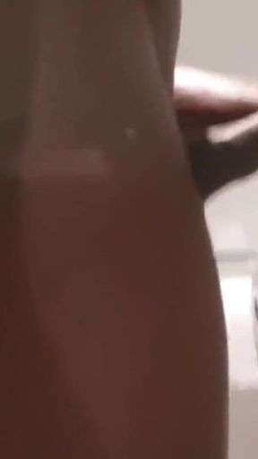 Nata4sex wanking my big dick in the bathroom