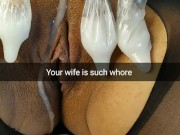 My cheating wife relaxing after fucks and milking five cocks! [Cuckold.Snapchat]