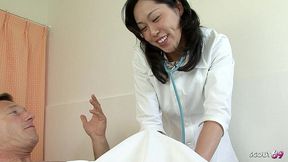 rough anal and dp mmf threesome fuck for asian mature nurse in hospital by two white guys with facial cumshot