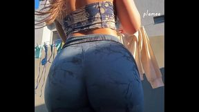 Cousin big ass tight leggings