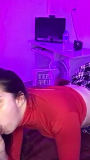 I Fucked My College Roommate in a College girl Skirt and Came in Her Pussy Without a Condom