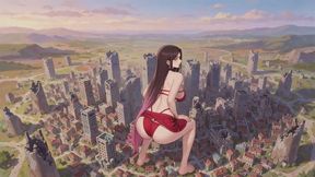 Giantess Stories #23B: Mega Barefoot City Surrender (Animated)