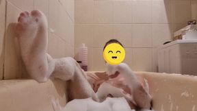 Teasing My Dick in a Foam Bath