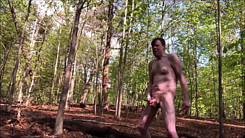 Jerked off naked at a new wooded park area in June of 2020