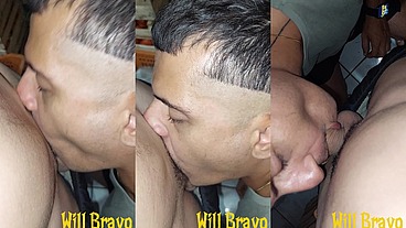 Novinho safado que trabalha comigo exibindo a pica pra me comer e botar pra mamar