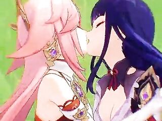 Comics manga mihoyo genshin yuri lesbo
