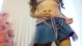 Belly Dance Erotic Stripping Belly Short Mini Skirt Asian Dancer