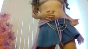 Belly Dance Erotic Stripping Belly Short Mini Skirt Asian Dancer