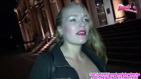 outdoor fick und facial cumshot mit spermawalk