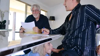 Naughty teen Stevie Grey seduces older coworker in taboo office affair