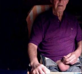Grandpa Strokes His Small Cock