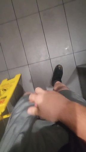 Ass Play and Cum in the Mcdonald&#039;s Bathroom