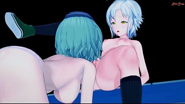 Fie Claussell and Musse Egret have lesbian sex, trib until they orgasm -Trails of Cold Steel Hentai.