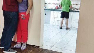MY FREAKY FRIEND cleans the KITCHEN while I BANGED his