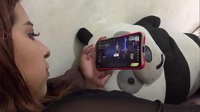 Apostandole a mi amiga perrita