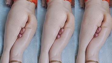 Oiled Butt Masturbating Whith Soft Smooth Thighs Cute Big Dick Delicious