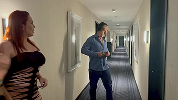 Greeted with a threesome at the hotel