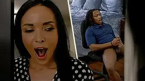 Step son caught jacking off by his hot step mom with gigantic natural knockers