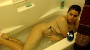 Bath nude wet bubbly deep bassy farting