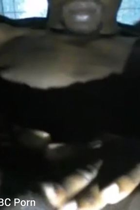 Closeup Stroking My Big Black Cock