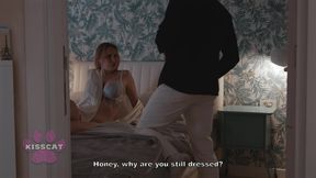 Don't Cum Inside Me! Husband Sneaks Into the Roommate's Room at Night - MrCat and Asandra Dewy