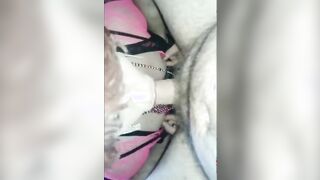 Crossdresser Sucks a Fat White Cock