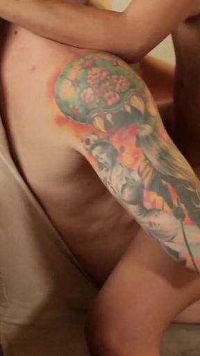 Sexy latina teen Maya Bijou deepthroats tattooed studs cock