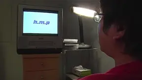 Horny Asian teen Ai Takeuchi masturbates in front of the TV