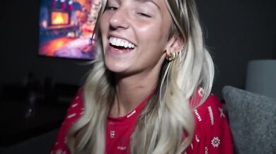 Blonde college slut stepsis gets fucked senseless before crashing hard