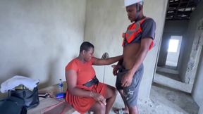 Construction worker bangs naughty outdoors