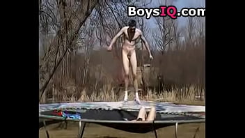 Backyard trampoline sex - sex video