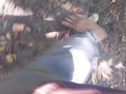Locked chub on usual barefoot walk around lakeside