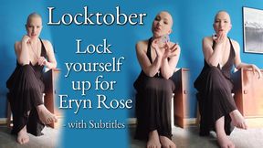 Locktober - Lock Yourself in Chastity for Eryn Rose - with Subtitles