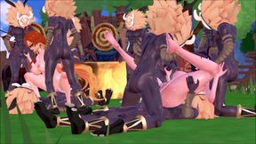 Genshin Impact - Genshin Girls in Hilichurl Beach Camp - Rough Sex - 3D Hentai Animations