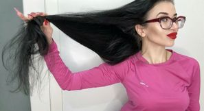 My long brunette hair worship