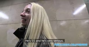Pale Skinny blonde fucked hard by a big cock