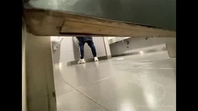 homemade roommates mutual dare: expose your ass while peeing in public urinal