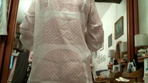 pour le reveillon, je portais la tenue et le bijou string penis sylvie ...