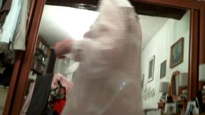 pour le reveillon, je portais la tenue et le bijou string penis sylvie ...