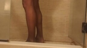 Vanity enema with nylons